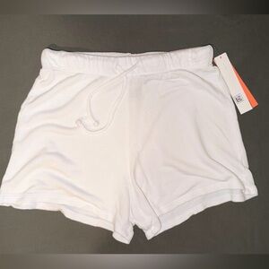 White Women’s Drawstring Lounge Shorts